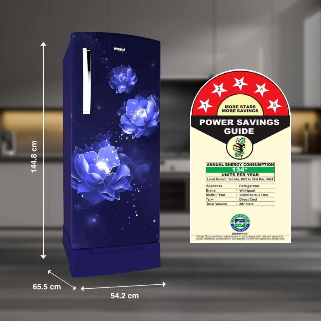 5 star single door fridge