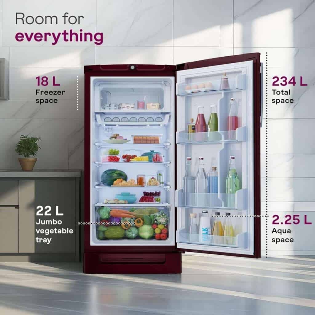 godrej 5 star single door fridge
