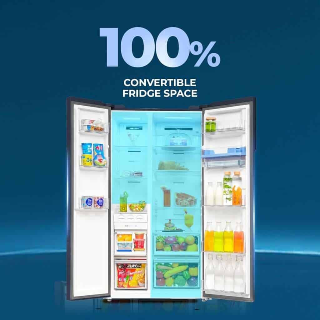 3 star side by side refrigerator