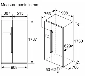 guidance for side by side refrigerator